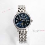 (GF) Swiss knckoff Jaeger Lecoultre Rendez-Vous Night & Day Blue Dial Watch with Diamonds